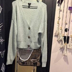 Rue21 Light Blue Button-Up Cardigan